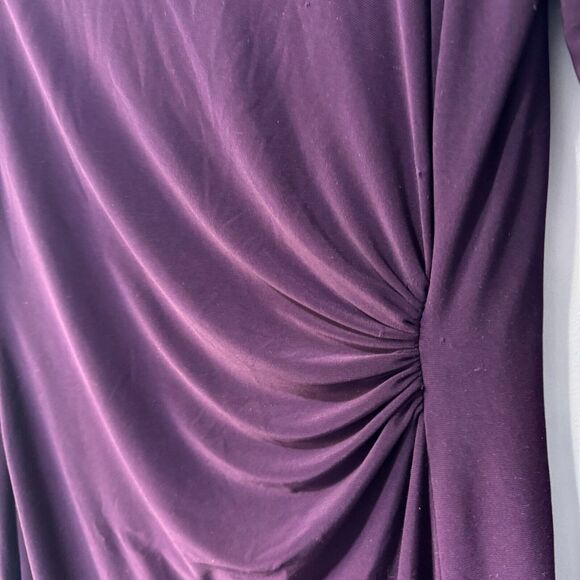 Lauren Ralph Lauren Cinched Waist Jersey Dress purple size‎ 10 - Picture 2 of 4